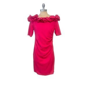 Marina Ruffle Off shoulder Dress Fuschia NWT New various sizes